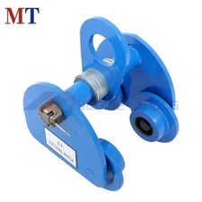 1 Ton/2200LBS Capacity I-Beam Hand Trolley Alloy Steel Flange Width 65-150mm