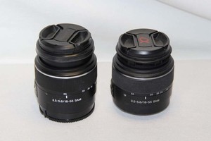 2x Sony Alpha 18-55 mm F/3.5-5.6 DT für Bastler Ersatzteile Faulty Parts Repair