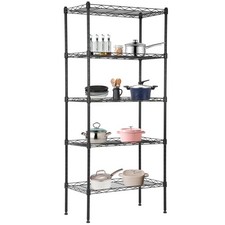 Garage Shelving 5 Tier Metal Storage Shelves 750lbs Weight Capacity Heavy Dut...