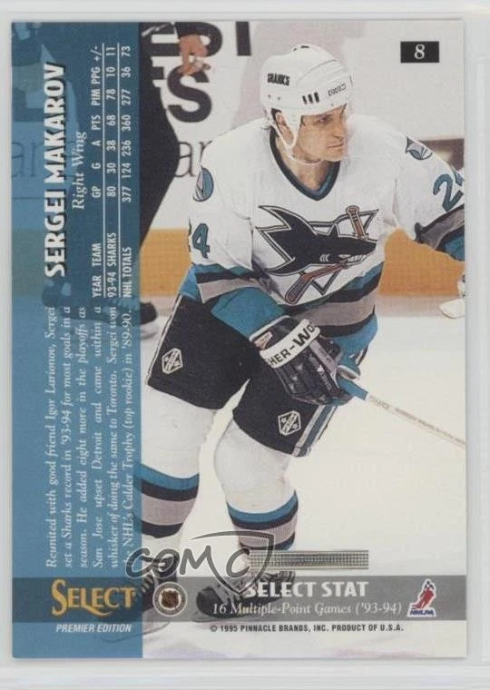 1994-95 Select Sergei Makarov #8 HOF - Image 2 of 2