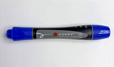 Vintage Blue Foray Permanent Marker ACMI AP Comfort Grip