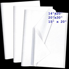 500 Sheets White Tissue Paper Bulk Multi-Size Acid-Free for Shipping Void Fill