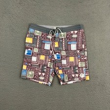 O'Neill Board Shorts Mens Size 32 Multicolor Tribal Hawaiian Aloha Surfer Beach