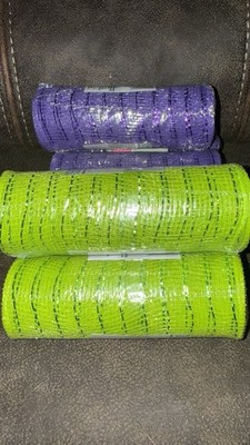 Lot of 6 NEW Rolls 6'' x 5 Yards (Each) Deco Mesh for Wreaths Crafts Halloween