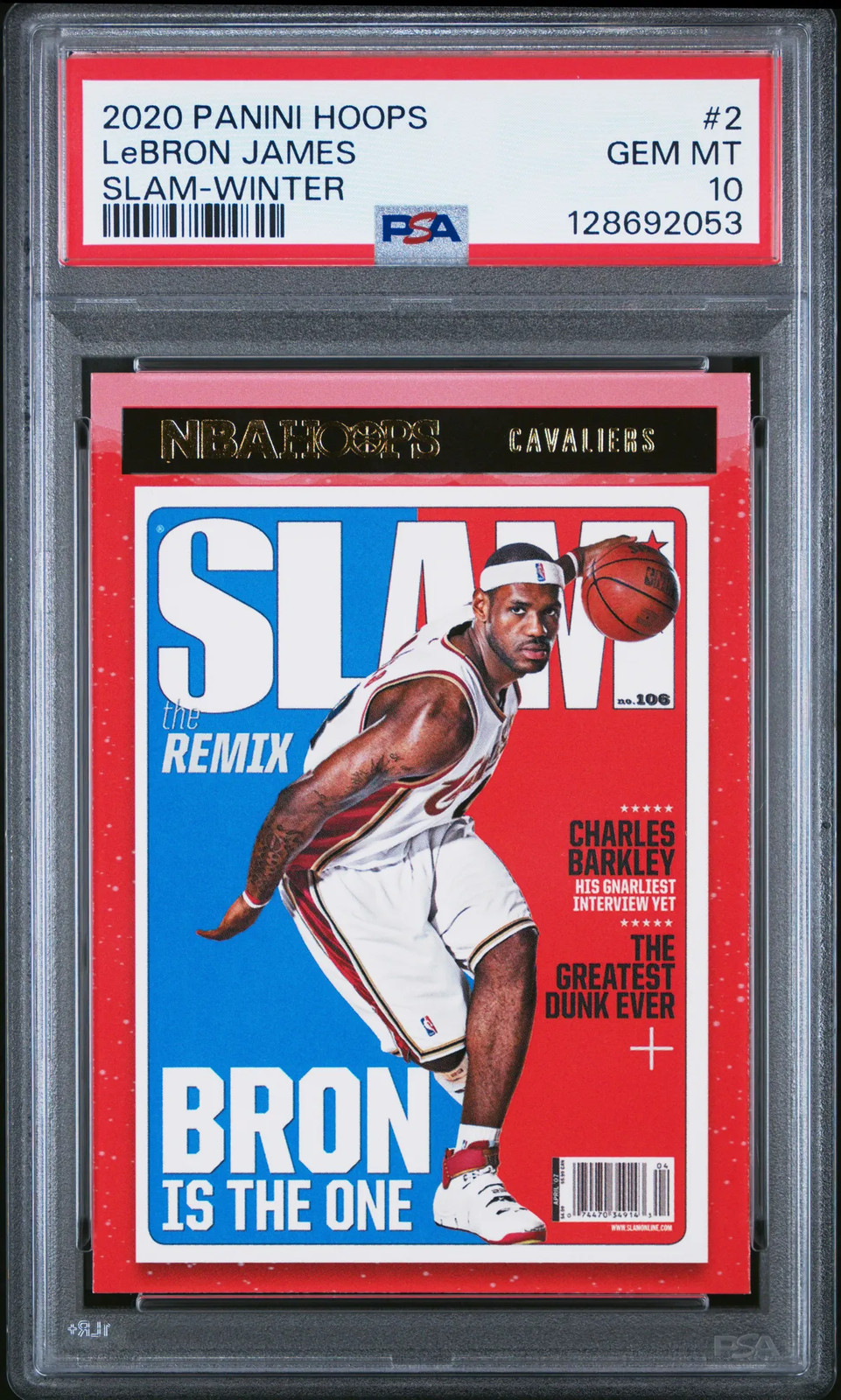 2020 Panini Hoops Slam LeBron James #2 Winter PSA 10 POP 28