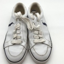 Polo Ralph Lauren White Leather Sneakers Kids 7D Classic Pony Logo