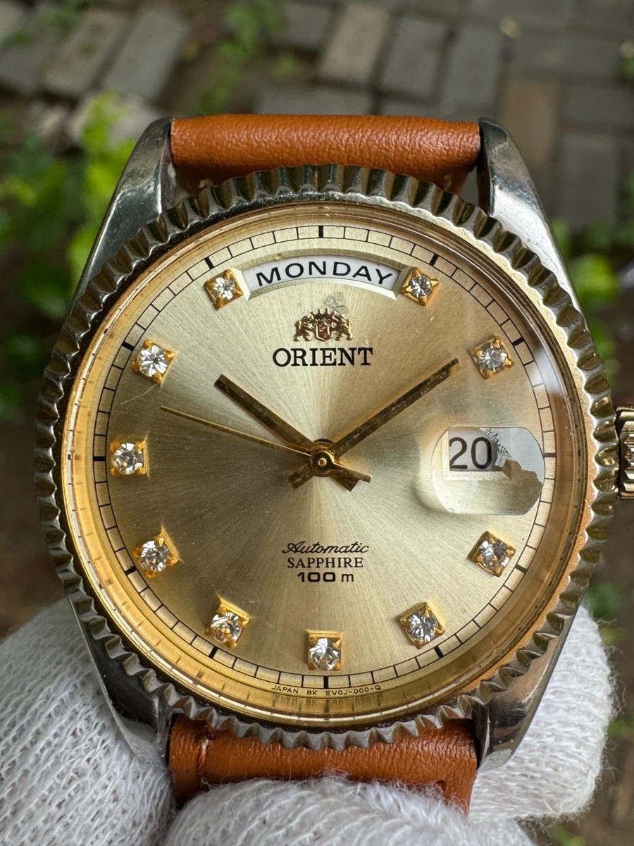 Fluted Bezel Orient President Day Date Vintage Orient President