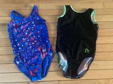 Gymnastics GK Leotard Plum Leotard lot 2 Stars Patriotic XSM Sm
