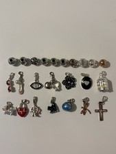 Job Lot Of Modern Slider Beads And Charms For  Bracelets And Necklaces