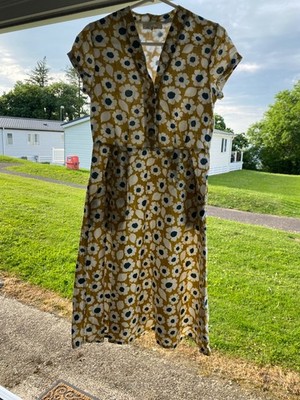 SEASALT - mustard & white pencil box dress - Size 8