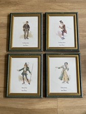 Set Of 4 Framed Charles Dickens Prints After Artist KYD Barnaby Rudge Etc
