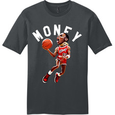 NEW Art Society x SWOD MONEY MJ 23 TOON Tee Shirt CHARCOAL SM-4XLRGE MADE IN USA