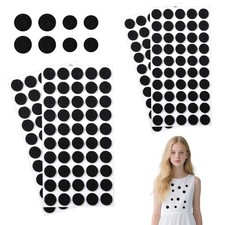 Qulkws 200 Pieces Adhesive Felt Circle, 0.5 inches and 0.7 inches, Black