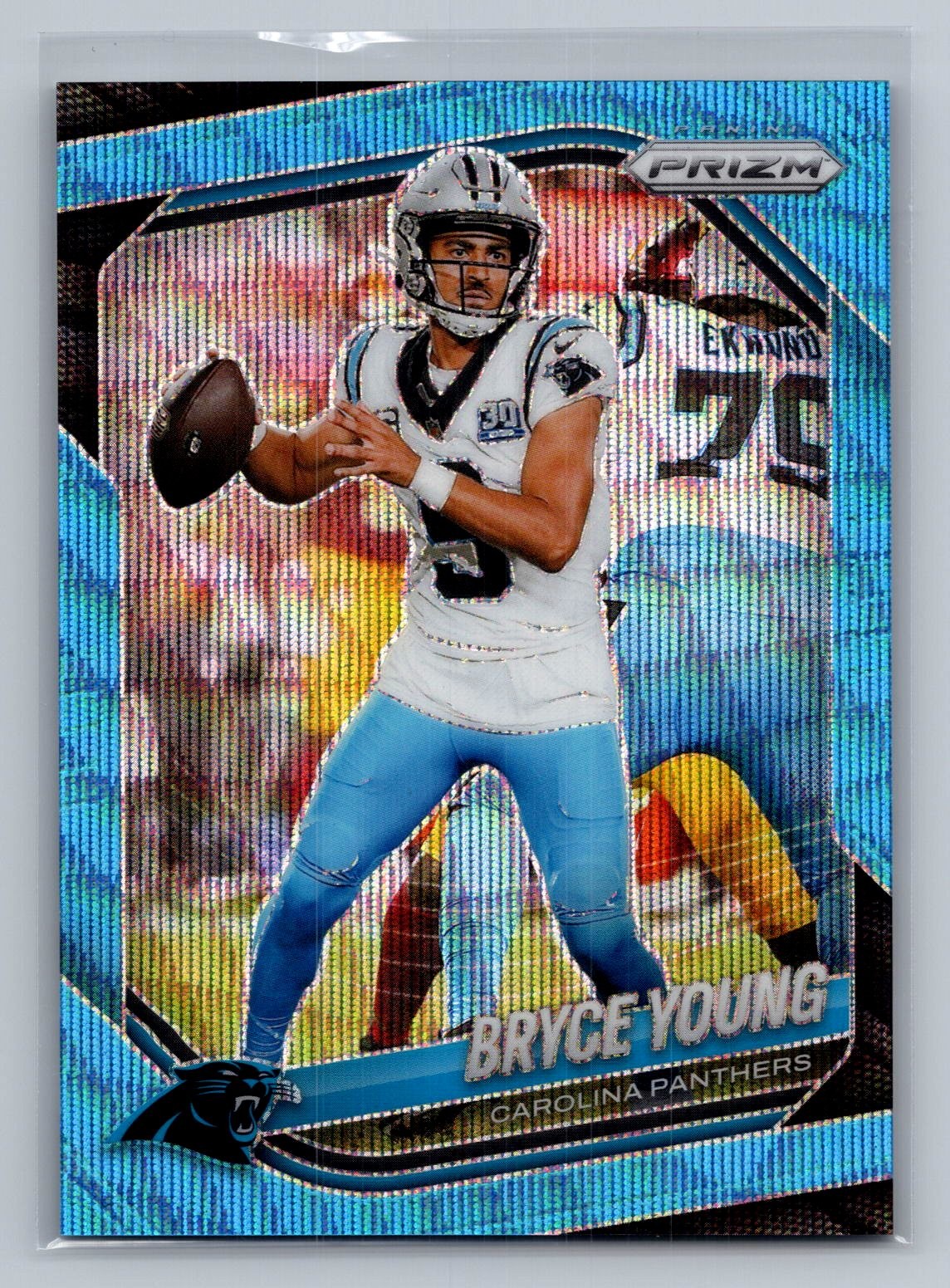 Bryce Young 2025 Panini Prizm #5 Blue Wave #/230 Panthers