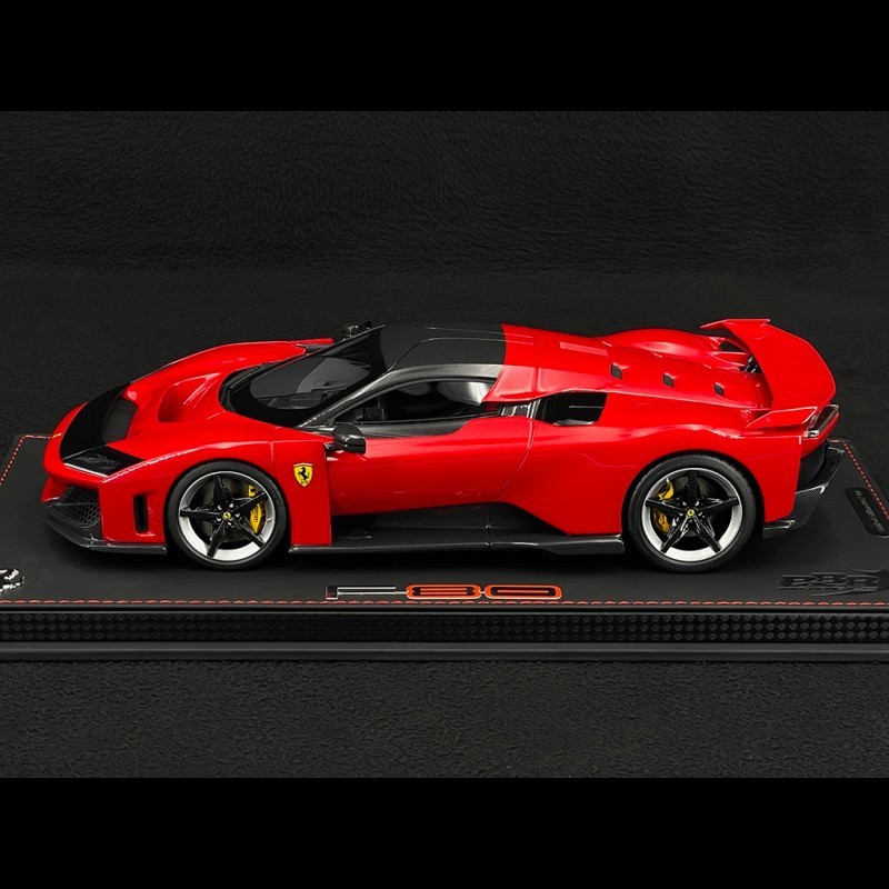 BBR Ferrari F80 Rosso Corsa with Carbon Rims 1/18 Scale Model Car