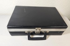 Vintage 30 Cassette Tape Suitcase Faux Leather Black