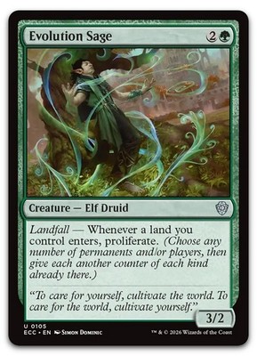 Evolution Sage #105 (NM) Commander: Lorwyn Eclipsed ECC Magic MTG