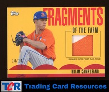 2020 Topps Pro Debut #FF-FDF Briam Campusano Fragments of the Farm Red #/10