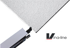 White Sandtone Texture Ceiling Tiles 595x595 and White Grid Per 5m2 Complete Kit