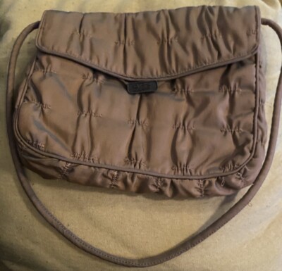 Adorable Small  Purse, Handbag Quilted Two-toned Mauve Fabric MpDW Logo On Clasp