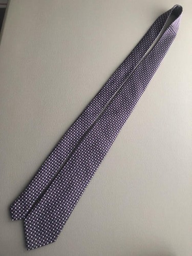 JOS. A. Bank Heritage Collection Neu ohne Etikett graue Lavendel schwarz weiß Seidenkrawatte 583⁄4 x 3 - Bild 2 von 5
