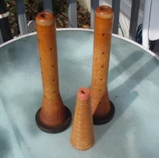 ANTIQUE VINTAGE INDUSTRIAL WOOD THREAD BOBBINS SPOOLS SEWING CRAFTS