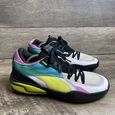 Puma Court Rider SWxP 377420-01 Men's US 11 Shoes White Yellow Alert Sneakers