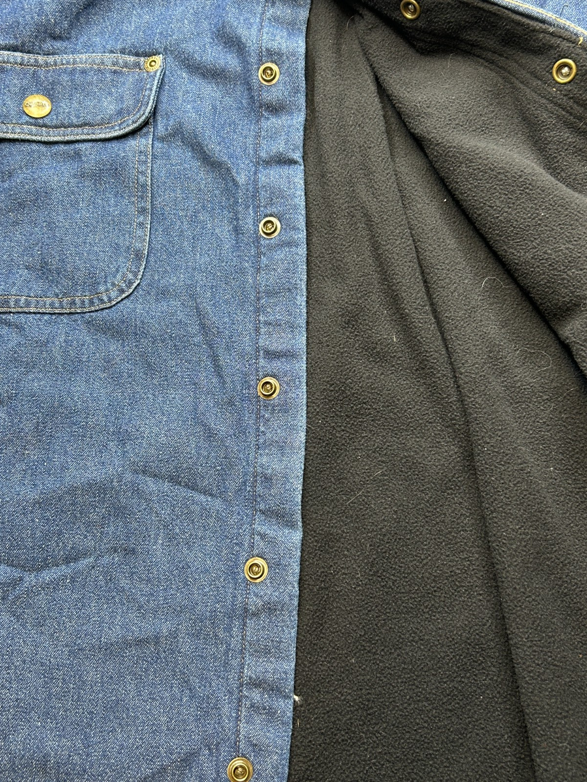 NWT Carhartt Denim Shirt JAC Fleece Lined Size X Large Regular 100% Cotton NWT