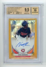 2014 Bowman Chrome Draft Nick Gordon Auto 1st Gold Refractor /50 BGS 9.5 10 SP