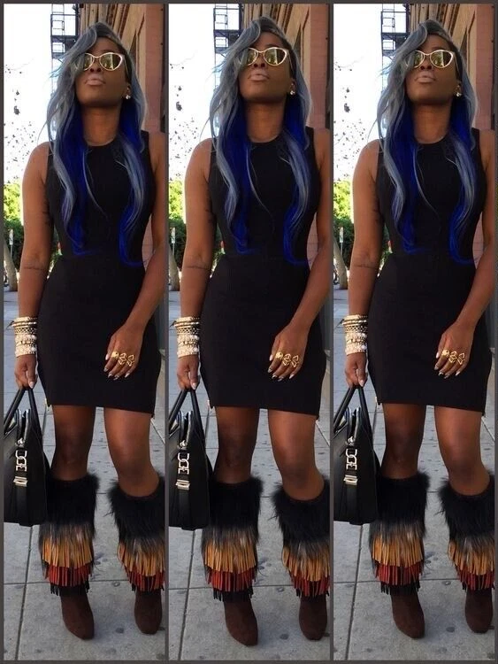 39,5/8,5 ❤️JIMMY CHOO лисий мех и бахрома замши колена высокий каблук высокие ботинки Италии - Изображение 2 из 4