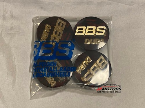 BBS Wheel Center Caps 56mm Genuine Emblem DURA Gold 3D Logo 56.24.194 Set 4pcs - Picture 3 of 11