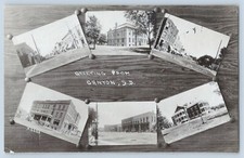 Canton South Dakota SD Multiview Real Photo Postcard RPPC c1915