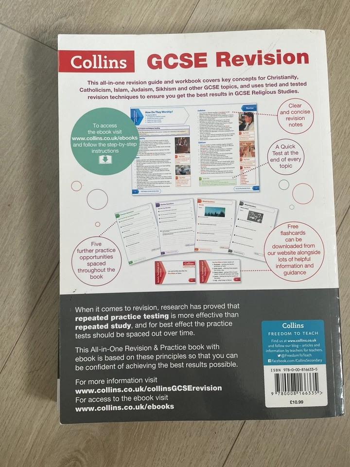 Collins AQA GCSE Revision book bundle Geography, Spanish & Religious studies - Image 3 of 4