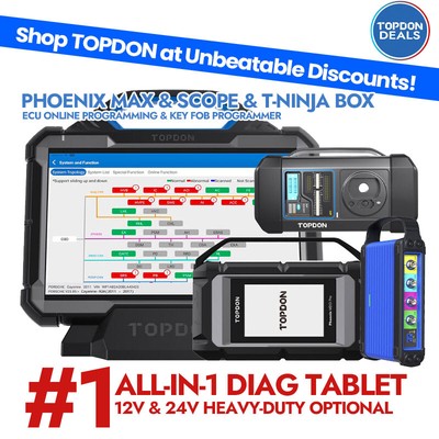 TOPDON Phoenix MAX Scope 24V HD Kit T-ninja Box DIY Bundle ECU Key Programmer
