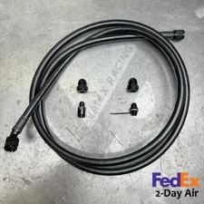 96-00 Honda Civic EK Replacement Stainless Steel -8 AN Fuel Feed Line (Black)