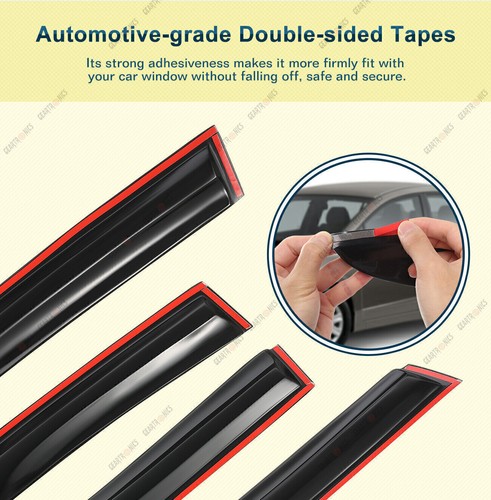 For 2006-2011 Honda Civic Sedan JDM Mugen Style Window Visors Vent Rain Guards - Picture 10 of 15