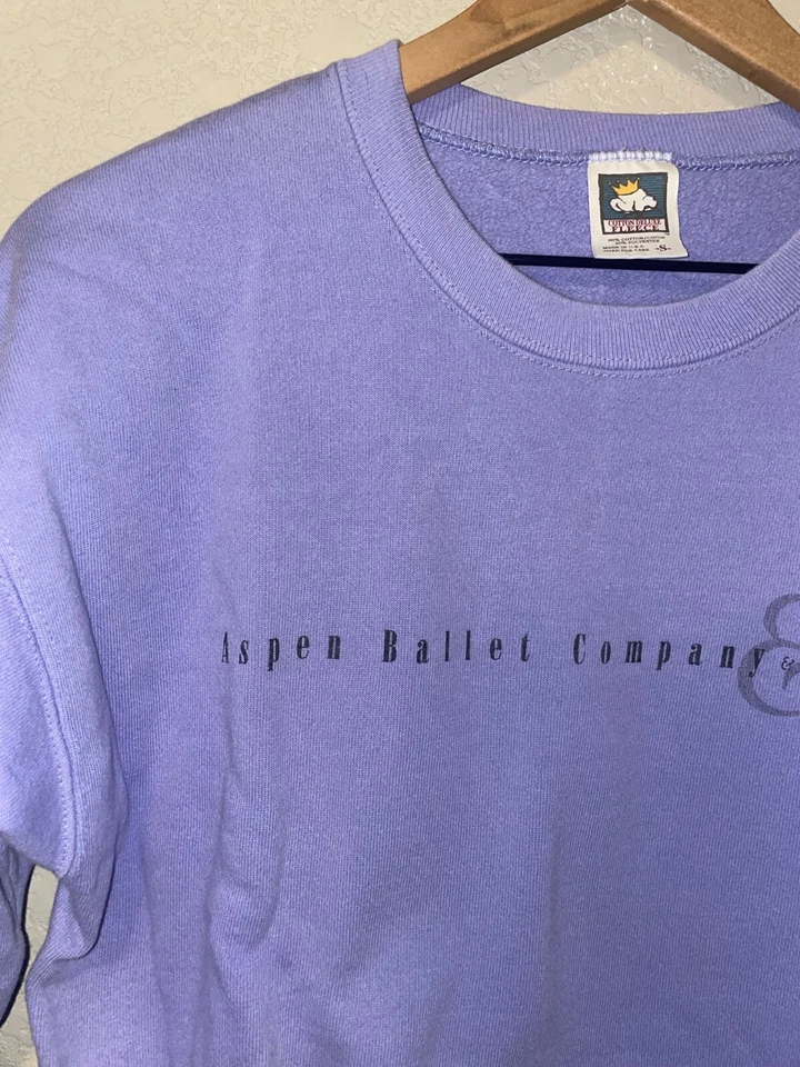 Sudadera Vintage Años 90 Aspen Ballet Company & School CO Colorado Azul De Colección S Pequeña Foto 2 de 4