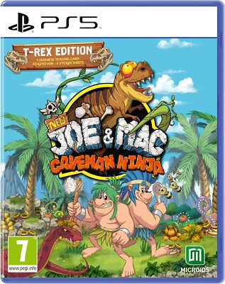 NEW JOE & MAC Caveman Ninja T-rex Edition PS5 - new and sealed