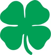 Four Leaf Clover Shamrock Vinyl Decal Lucky Leprechaun Pick Size Color