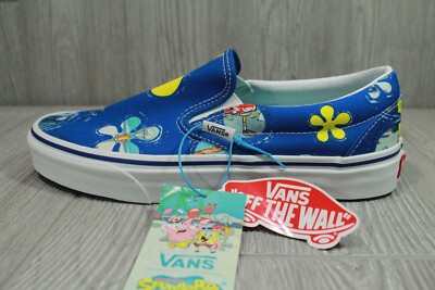 67 Vans x SpongeBob SquarePants Slip On Alohabob Skate Shoes Blue Men's 6.5-11.5
