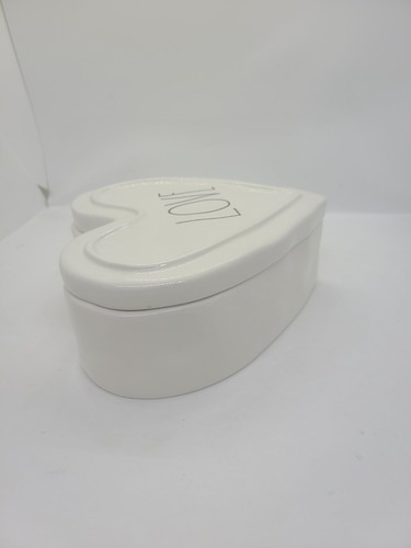 Rae Dunn Heart Shaped LOVE Trinket Jewelry Box Container Heart Valentine’s Gift - Picture 10 of 13