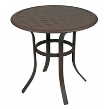 Garden Elements Bellevue Aluminum Slat-Top Bistro Table, 30-In.