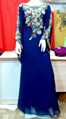 Royal Moroccan Dubai Kaftans Farasha Abaya Dress Very Fancy Long Gown MS 230 - Picture 2 of 26