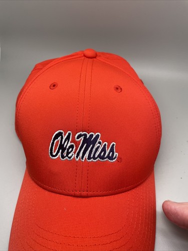 Nike Ole Miss Hat Rebels Red with Blue logo Classic Baseball Hat Cap Sports - Picture 6 of 6