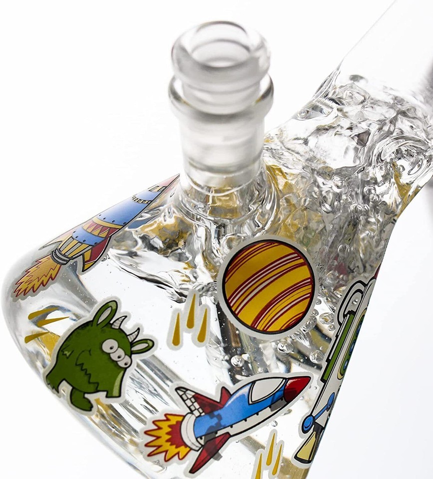 11" Glass Heavy Bongs Smoking Bong Hookah Water Pipe Heavy Beaker 14mm