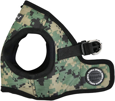 Puppia Dog Harness Vest, No Pull Adjustable Sentinel Khaki Camo Green Small  or M