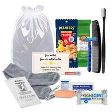 Homeless Care Package (5 Pack) - Complete Kit - Hygiene, Food, Socks, First Aid