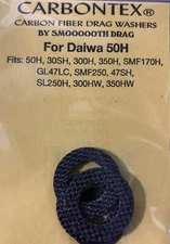 SMOOTH DRAG DAIWA 50H, SMF170H, GL47LC, 300 & SMF250 CARBONTEX DRAG WASHERS