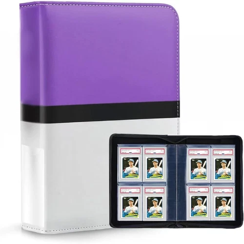 Graded Card Binder for PSA Cards,4 Pocket Slab Binder,Holds 40 PSA Slab Binde...