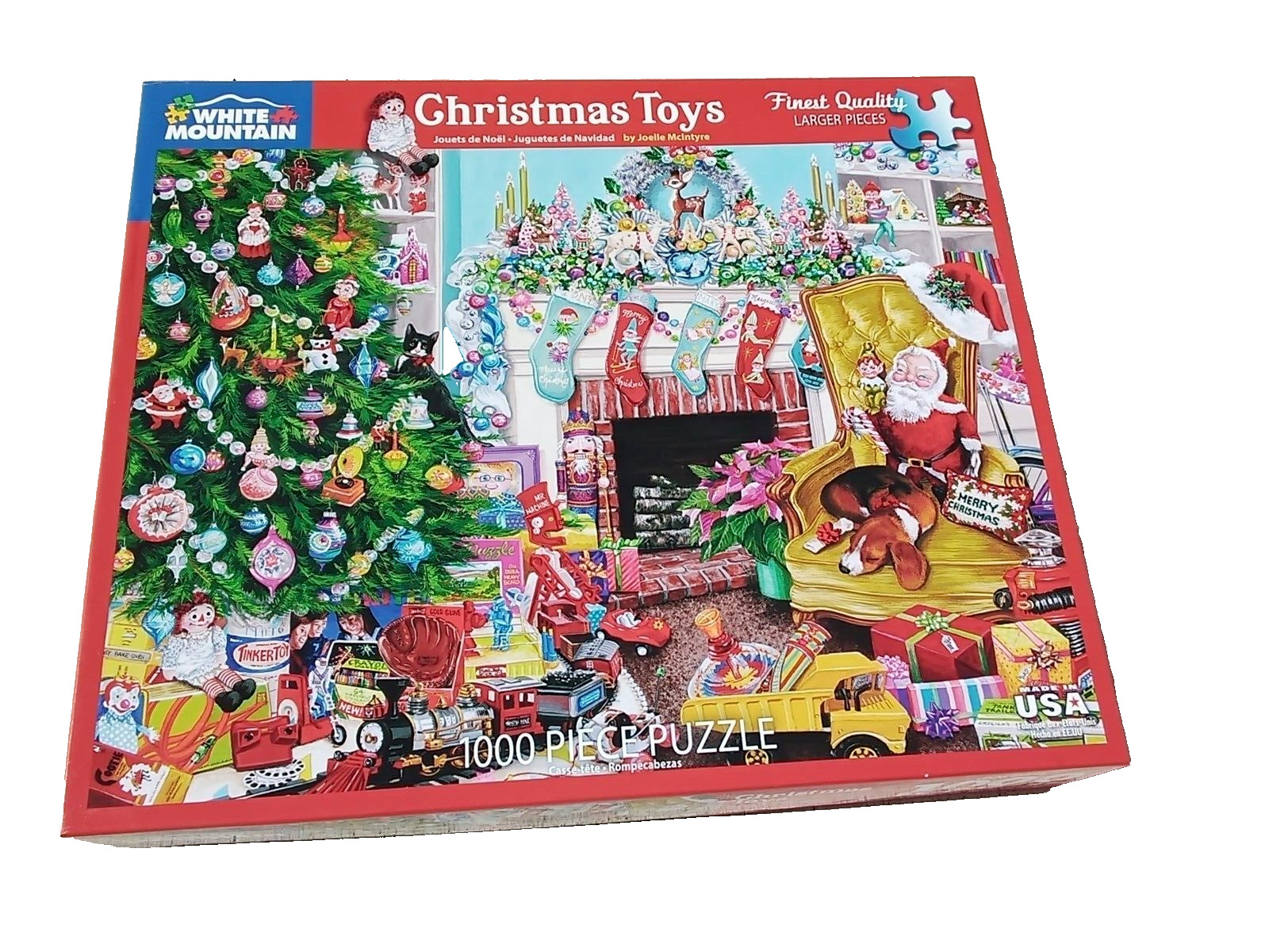 CHRISTMAS TOYS  White Mountain Puzzles  1000 pc Santa